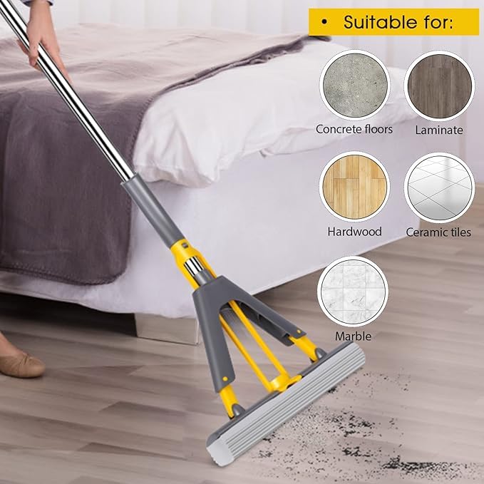 Multi-Purpose Foldable Floor Cleaning Squeeze Mop Wiper